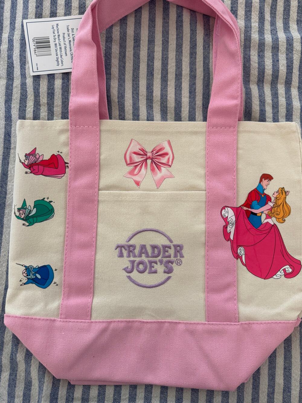 Disney Auora and the 3 Fairies Sleeping Beauty Custom Trader Joes Mini Tote
